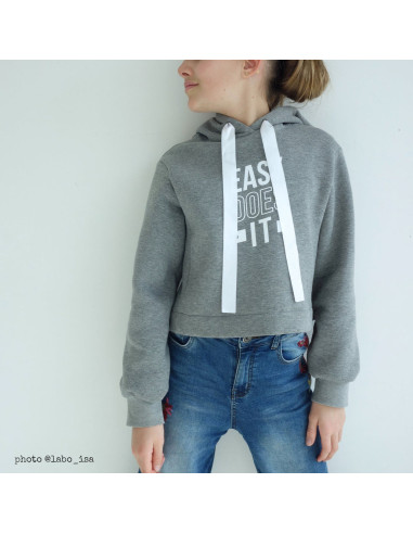Modello di felpa corta Vancouver kids - Ikatee
