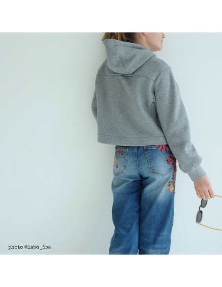 Modello di felpa corta Vancouver kids - Ikatee