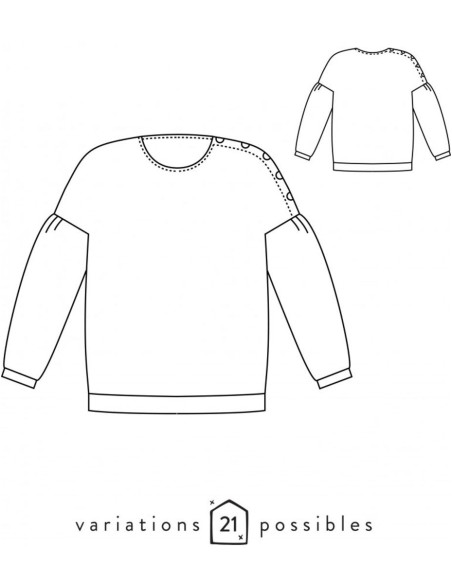 Modello di felpa, maglione Horizon - Atelier Scämmit