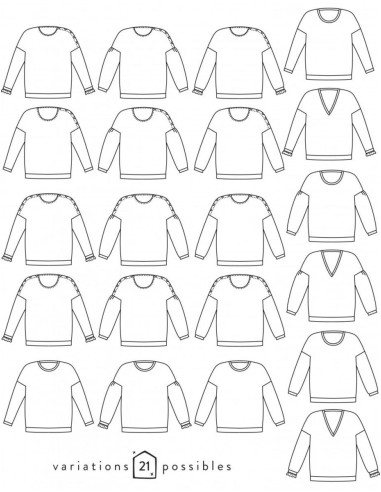 Modello di felpa, maglione Horizon - Atelier Scämmit