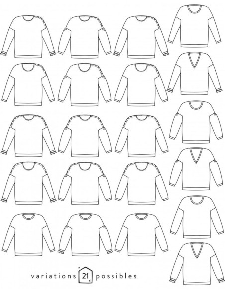 Modello di felpa, maglione Horizon - Atelier Scämmit