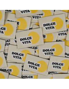 Set di 5 etichette tessute - Dolce vita