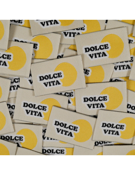 Set di 5 etichette tessute - Dolce vita
