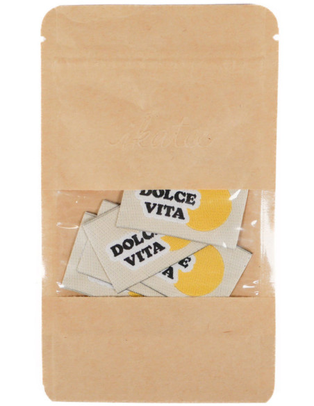 Set di 5 etichette tessute - Dolce vita