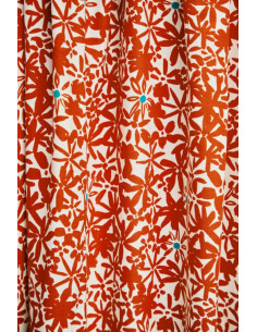 Tessuto crêpe di viscosa Flowery - Arancione 2