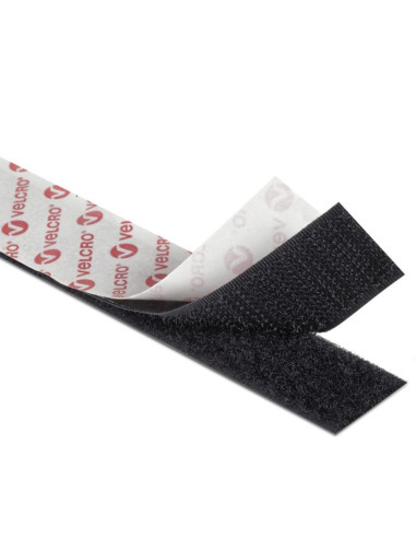 Nastro misto a marchio VELCRO® (adesivo e da cucire) 20mm X 1M nero