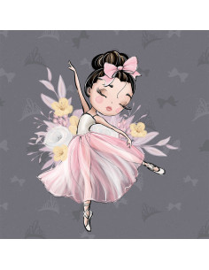 Pannello tessuto felpa leggera 40 cm x 50 cm - Ballerina