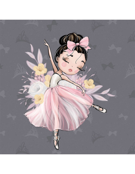 Pannello tessuto felpa leggera 40 cm x 50 cm - Ballerina