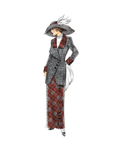 Modello di giacca, grembiule e gonna - Butterick 6108