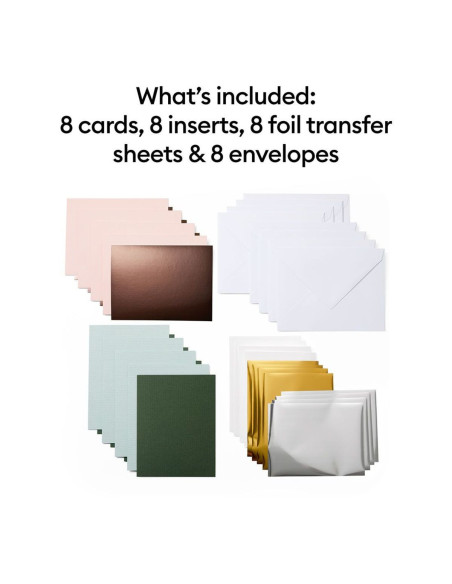 Set di 8 carte con buste R20 Foil Forest Grove Cricut