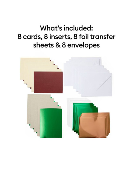 Set di 8 carte con buste R30 Foil Cameron Cricut Joy