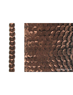 Paillettes 6 mm al metro - Marrone