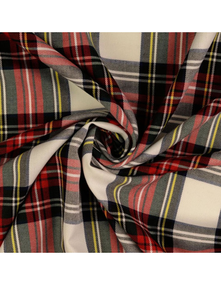 Tessuti tartan scozzesi - Rosso e écru