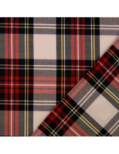 Tessuti tartan scozzesi - Rosso e écru