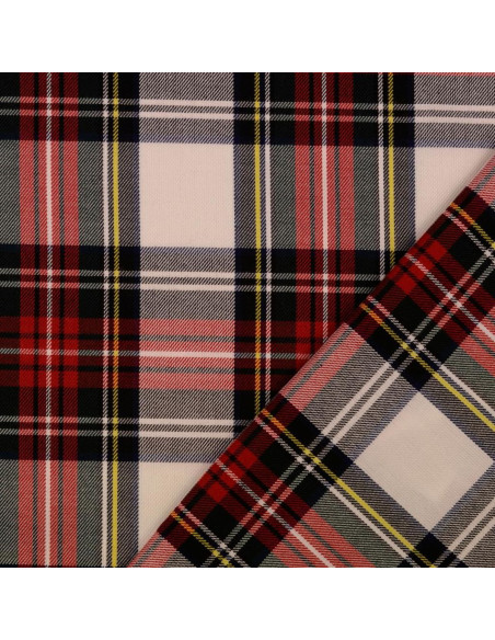 Tessuti tartan scozzesi - Rosso e écru