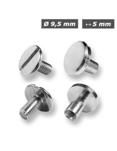 25 set di viti chicago 9,5 mm x 5 mm - Argento