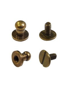 4 set di bottoni da colletto a vite - Bronzo