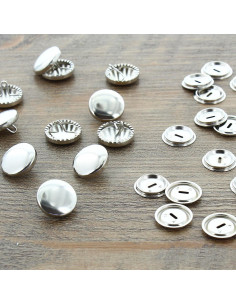 Scatola di 100 bottoni da rivestire - 19 mm