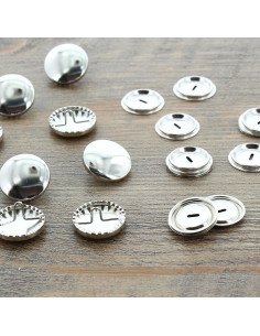 Scatola di 100 bottoni da rivestire - 23 mm