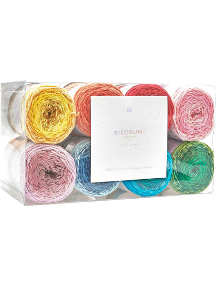Confezione 16 gomitoli di cotone Ricorumi Spin Spin