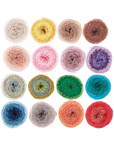 Confezione 16 gomitoli di cotone Ricorumi Spin Spin 2