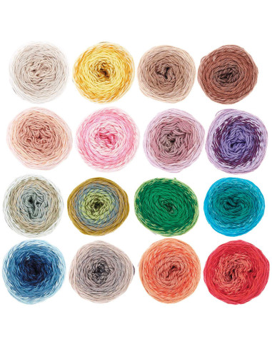 Confezione 16 gomitoli di cotone Ricorumi Spin Spin