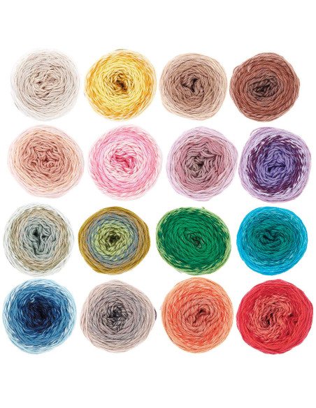 Confezione 16 gomitoli di cotone Ricorumi Spin Spin