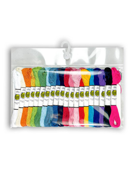 Assortimento di 20 fili sashiko fini Olympus