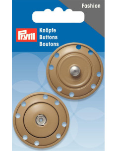 Bottone a pressione da cucire 35 mm - Beige