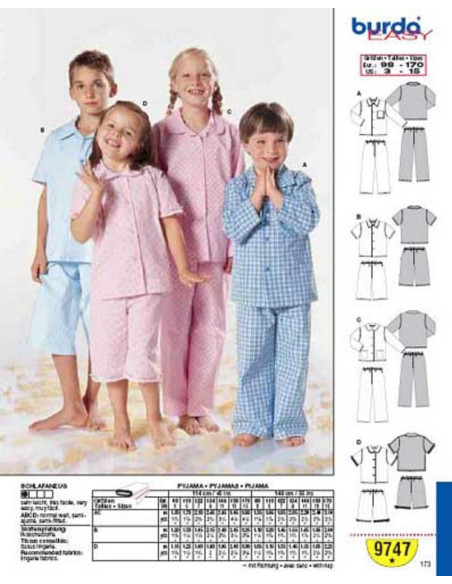 Modello di pigiama - Burda 9747