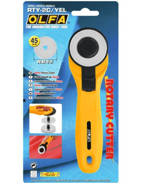 Taglierina circolare ergonomica Gialla Olfa 45mm