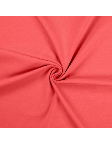 Tessuto jersey di cotone - Corallo