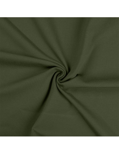 Tessuto jersey di cotone - Verde militare
