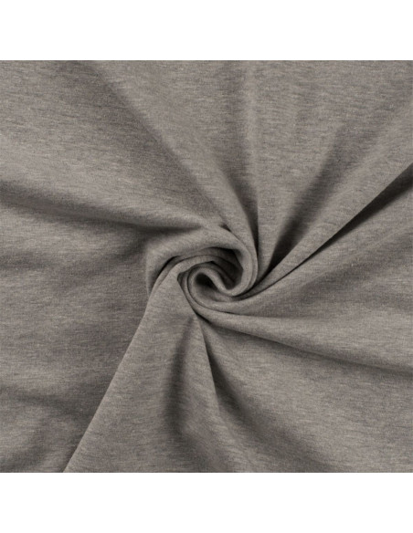 Tessuto jersey di cotone - Grigio chiaro mélange