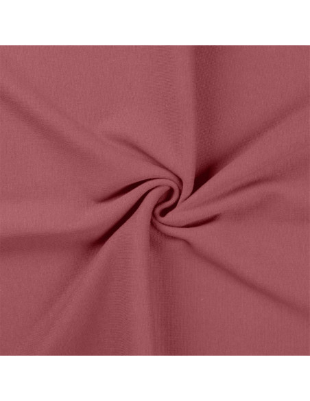 Tessuto jersey a coste - Legno di rosa