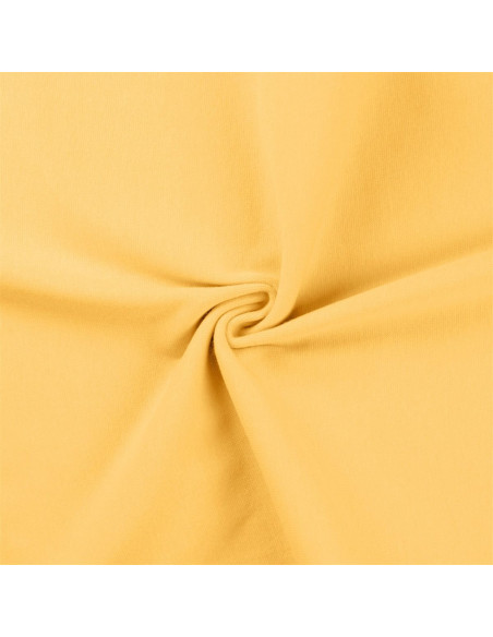 Tessuto jersey a coste - Giallo paglierino