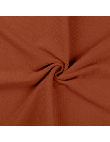 Tessuto jersey a coste - Terracotta
