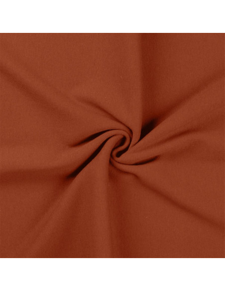 Tessuto jersey a coste - Terracotta