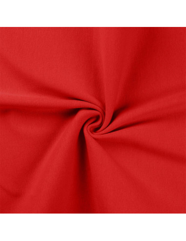 Tessuto jersey a coste - Rosso