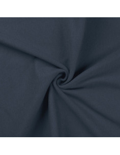 Tessuto jersey a coste - Blu denim