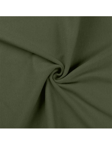 Tessuto jersey a coste - Verde militare