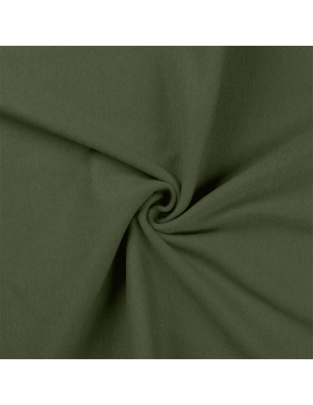 Tessuto jersey a coste - Verde militare