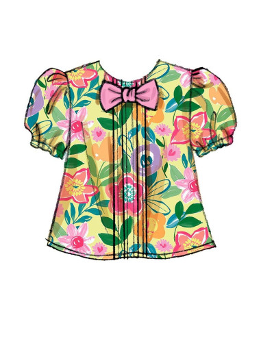 Modello di top e mutandine per neonati - Butterick 6884