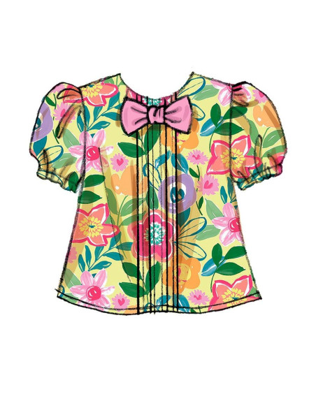 Modello di top e mutandine per neonati - Butterick 6884