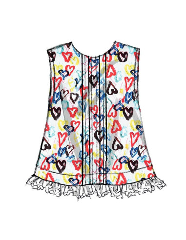 Modello di top e mutandine per neonati - Butterick 6884