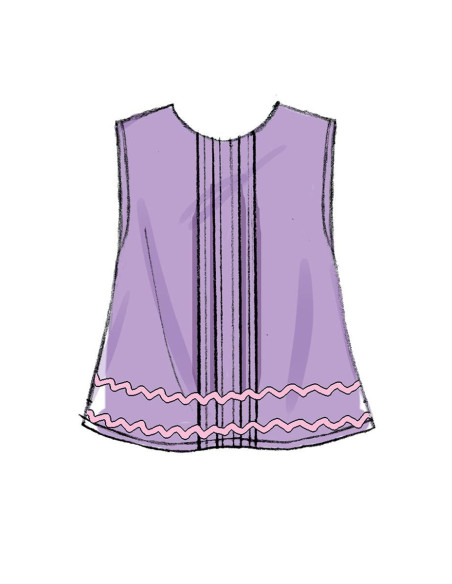 Modello di top e mutandine per neonati - Butterick 6884