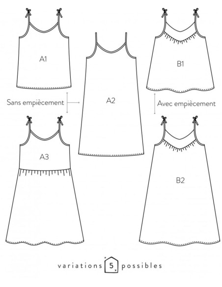 Modello di canotta o abito Crépuscule - Atelier Scämmit