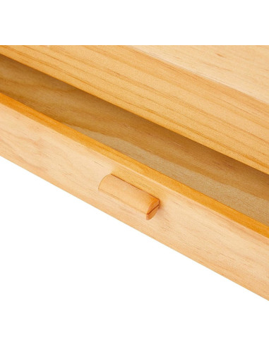 Lavoratrice in legno da cucito con cassetto Caramello