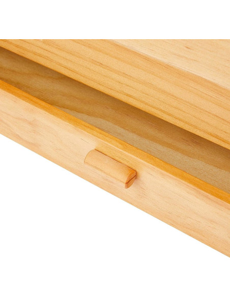 Lavoratrice in legno da cucito con cassetto Caramello