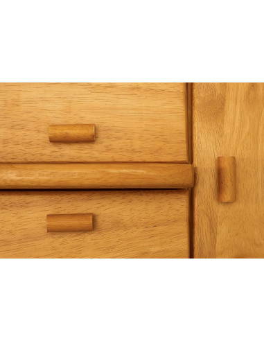 Lavoratrice in legno da cucito con cassetto Caramello